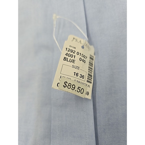 Joseph a Bank Men's Long sleeve Blue Shirt 16-36 NIP - Picture 10 of 11